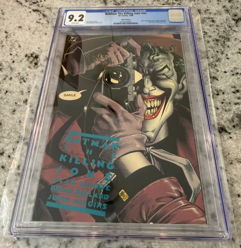 Batman the Killing Joke #1 (DC Comics), CGC 9.2 graded comic book, Universal Blue label — front cover in its holder