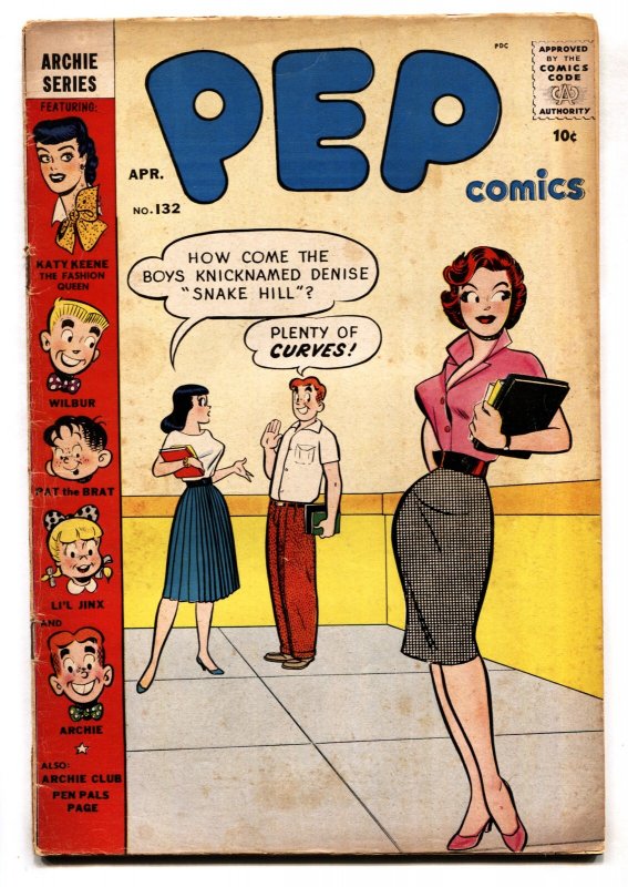 Pep #132 (1959), raw, ungraded comic book — front cover