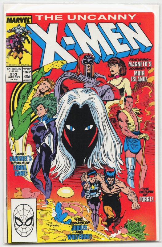 The Uncanny X-Men #253 (Marvel Comics, 1989), raw, ungraded comic book — front cover