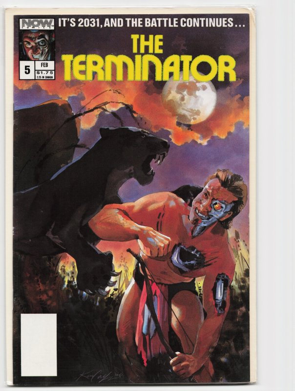 The Terminator #5 (Dark Horse Comics, 1989), raw, ungraded comic book — front cover