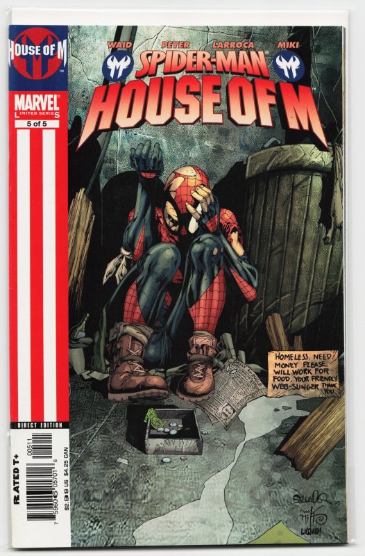 Spider-Man: House of M #5 (2005), raw, ungraded comic book — front cover