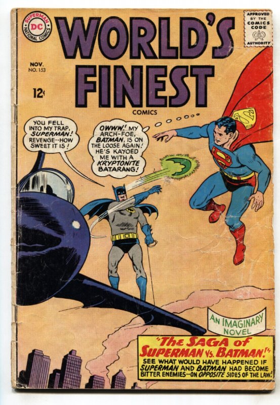 World's Finest #153 - 1965 - DC - VG - Comic Book (DC Comics, 1965), raw comic book in VG condition — front cover