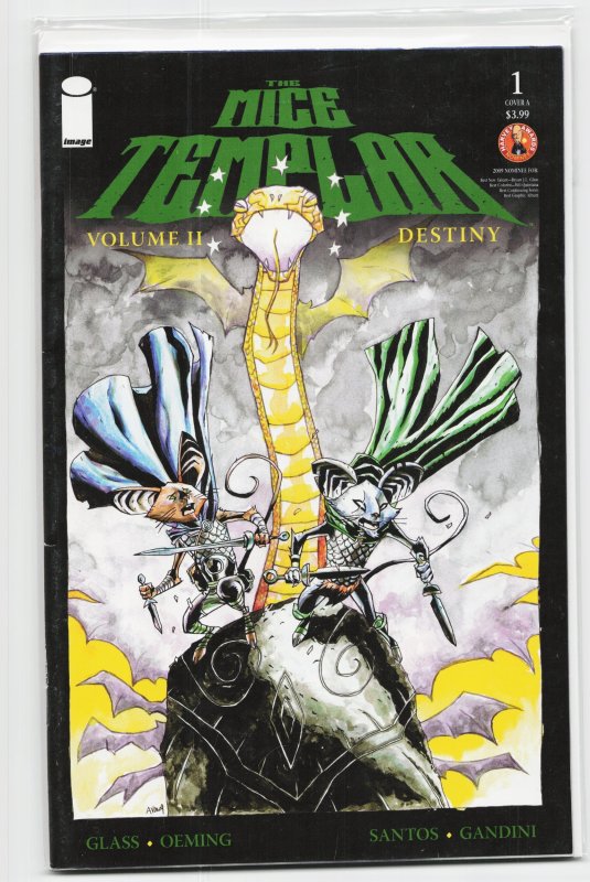The Mice Templar, Volume II: Destiny #1 (Image Comics, 2009), raw, ungraded comic book — front cover