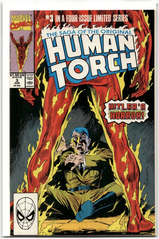 Saga of the Original Human Torch #3 (Marvel Comics, 1990), raw, ungraded comic book — front cover