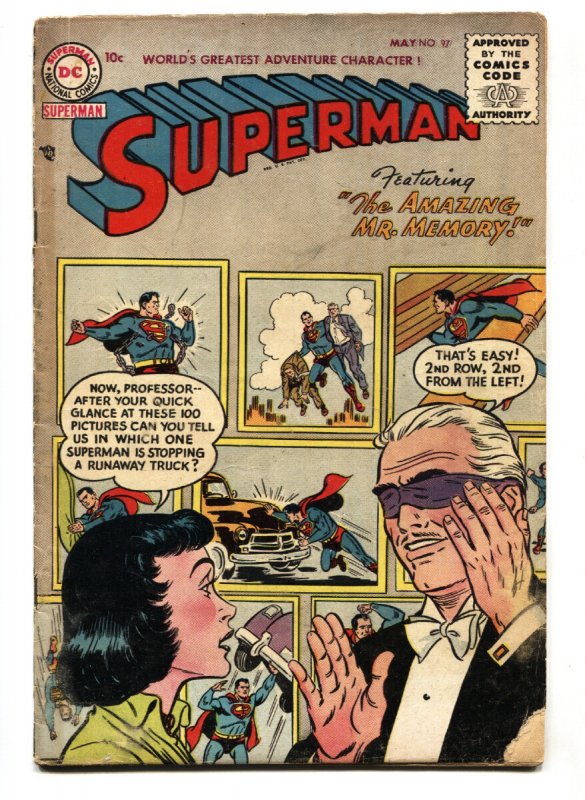 Superman #97 - 1955 - DC - VG- - Comic Book (DC Comics, 1955), raw comic book in VG- condition — front cover