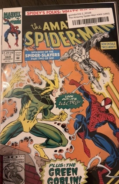 The Amazing Spider-Man #369 (Marvel Comics, 1992), raw, ungraded comic book — front cover