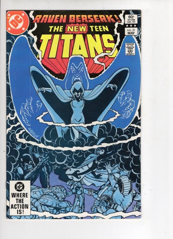 The New Teen TItans #31 (DC Comics, 1983), raw comic book in VF 8.0 condition — front cover
