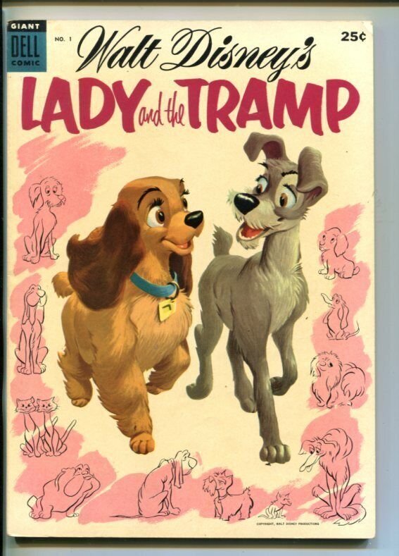 Walt Disney's Lady AND THE Tramp #1-1955- Cartoon-Southern STATES-vf Minus, raw, ungraded comic book — front cover