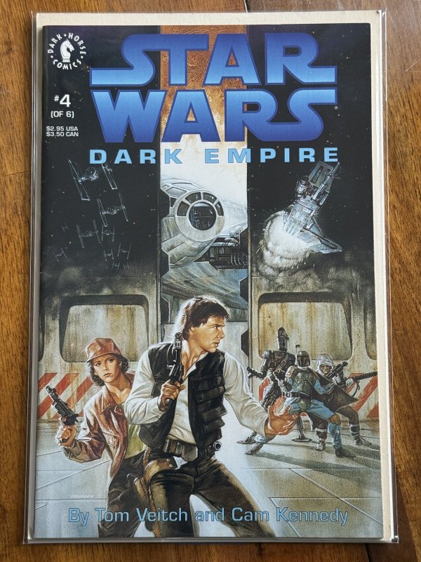 Star Wars: Dark Empire #4 (Dark Horse Comics, 1992), raw comic book in VF/NM 9.0 condition — front cover