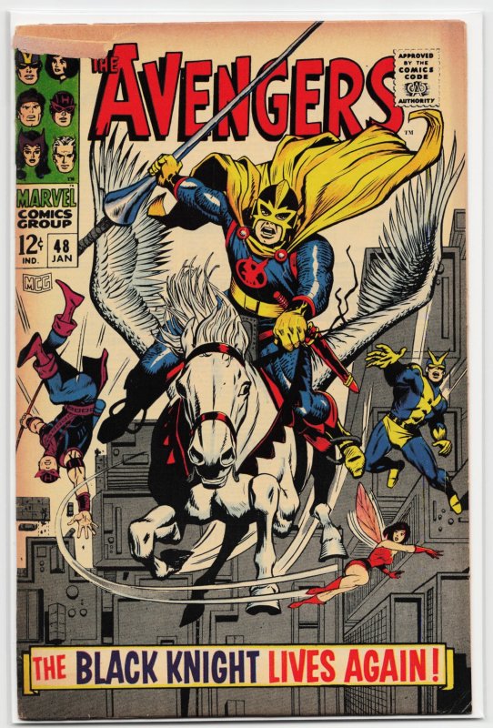 The Avengers #48 (Marvel Comics, 1968), raw, ungraded comic book — front cover