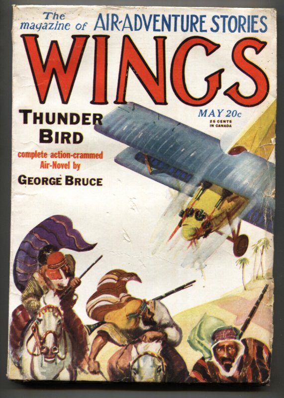 Wings Aug 1928 // #8, raw, ungraded comic book — front cover