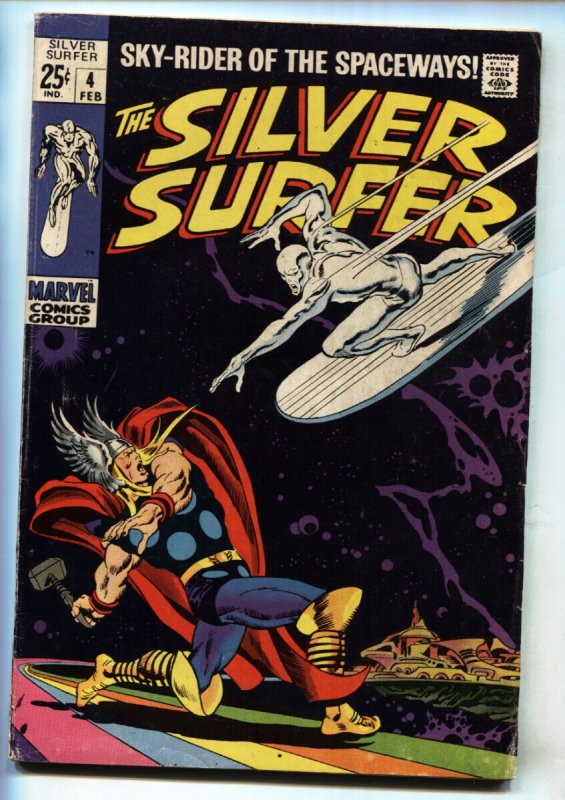 Silver Surfer #4 - 1968 - Marvel - VG+ - Comic Book (Marvel Comics, 1968), raw comic book in VG+ condition — front cover