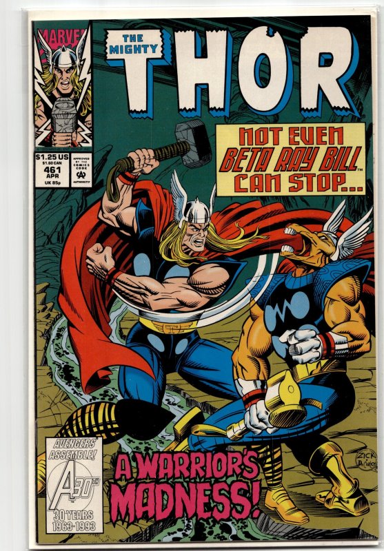 The Mighty Thor #461 (Marvel Comics, 1993), raw, ungraded comic book — front cover
