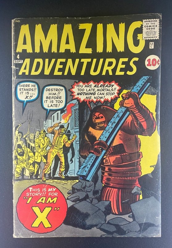 Amazing Adventures #4 (Marvel Comics, 1961), raw comic book in VG 4.0 condition — front cover
