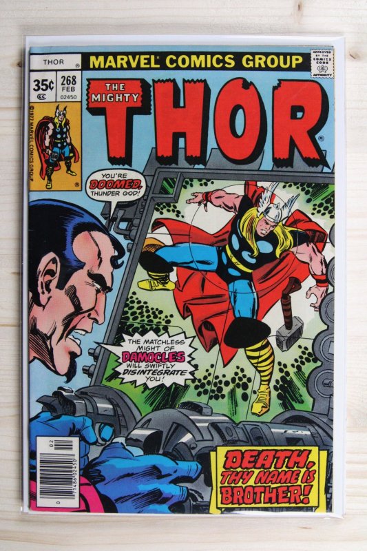 Thor #268 (Marvel Comics, 1978), raw comic book in VF 8.0 condition — front cover
