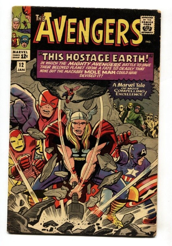 Avengers #12 (Marvel Comics), raw comic book in FN condition — front cover