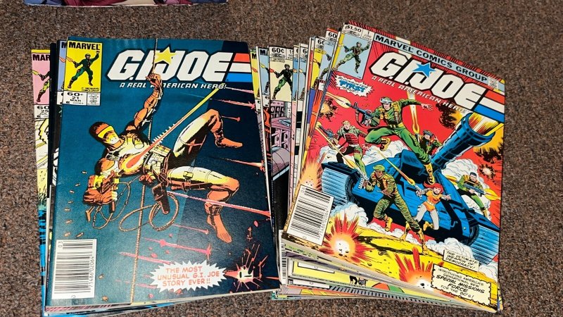 GI Joe a Real American Hero (1982) Lot Near Complete Run 1-131, Has 21 Newsstand (Marvel Comics, 1982), raw, ungraded comic book — front cover
