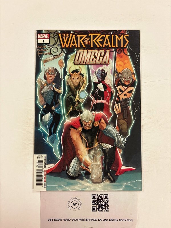 War of the Realms Omega #1 (Marvel Comics), raw comic book in NM condition — front cover