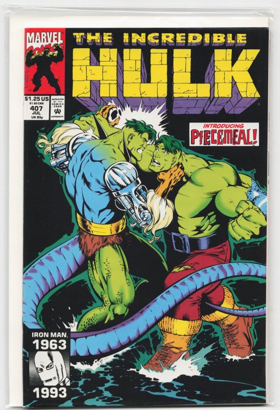 The Incredible Hulk #407 (Marvel Comics, 1993), raw, ungraded comic book — front cover