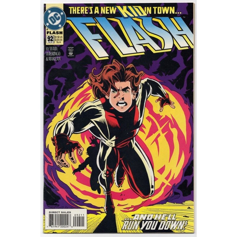 Flash #92 (DC Comics, 1994), raw comic book in VF- 7.5 condition — front cover