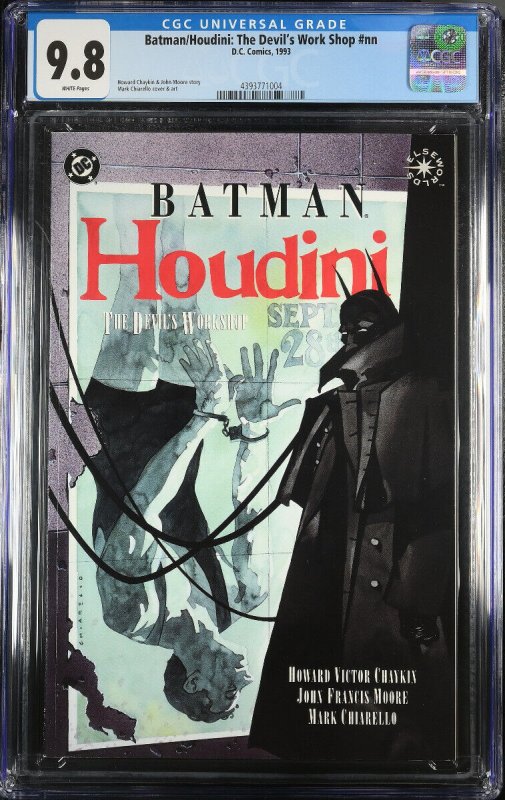 Batman/houdini: The Devil's Work Shop CGC 9.8 DC Comic Book-1993 4393771004 (DC Comics), CGC 9.8 graded comic book, Universal Blue label — front cover in its holder