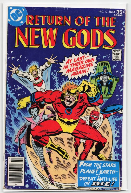 New Gods #12 (DC Comics, 1977), raw, ungraded comic book — front cover