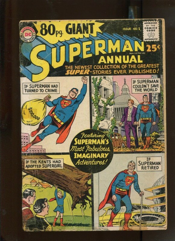 Superman Annual #1 (DC Comics), raw comic book in 2.5 condition — front cover