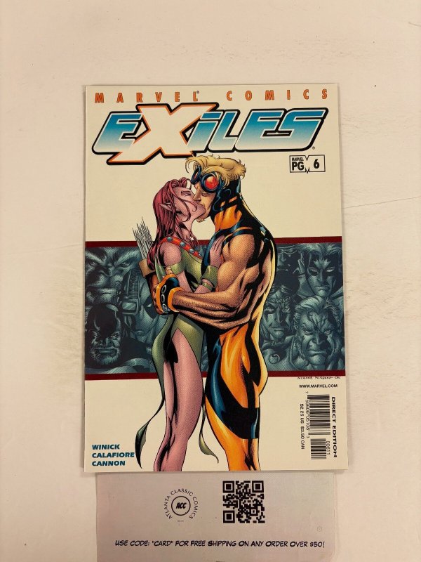 Exiles #6 (Marvel Comics), raw comic book in NM condition — front cover