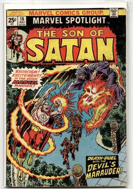 Marvel Spotlight #16 (Marvel Comics, 1974), raw, ungraded comic book — front cover