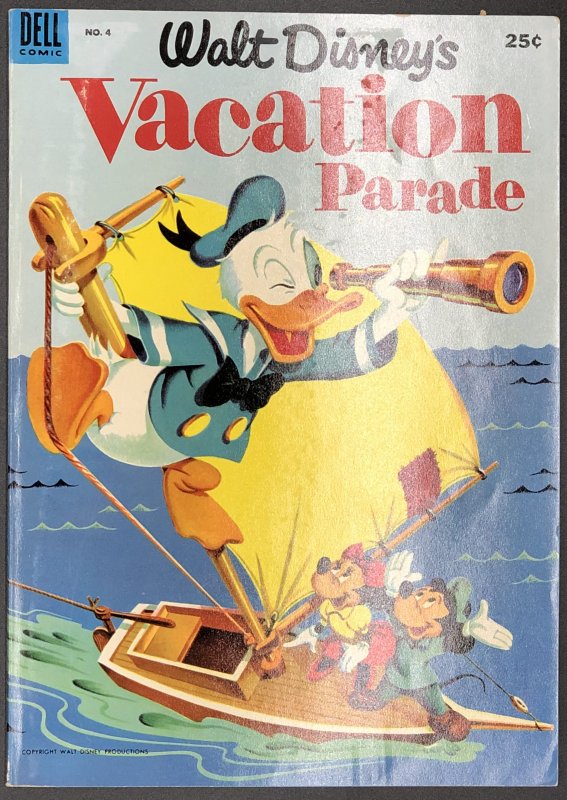 Walt Disney's Vacation Parade #4 (1953), raw, ungraded comic book — front cover