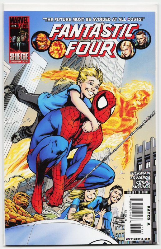 Fantastic Four #574 (Marvel Comics, 2010), raw, ungraded comic book — front cover