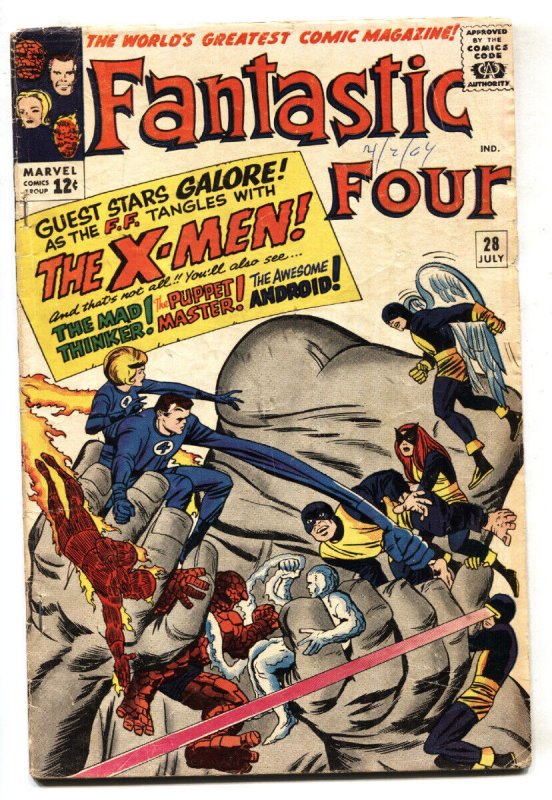 Fantastic Four #28 (Marvel Comics, 1964), raw comic book in VG- condition — front cover