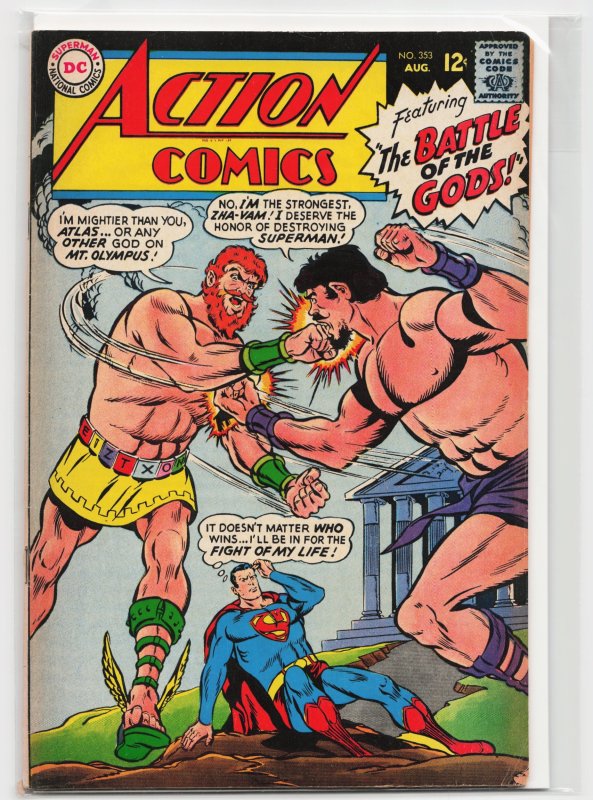 Action Comics #353 (DC Comics, 1967), raw, ungraded comic book — front cover