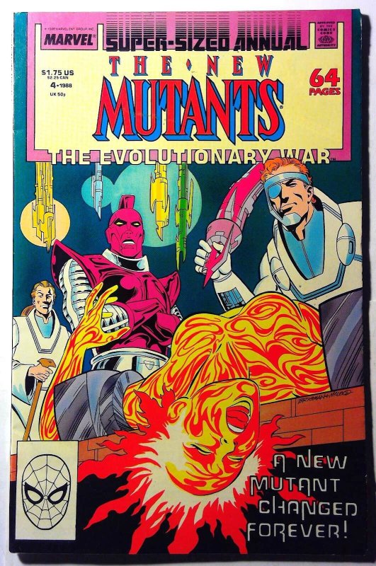 The New Mutants Annual #4 (1988), raw, ungraded comic book — front cover