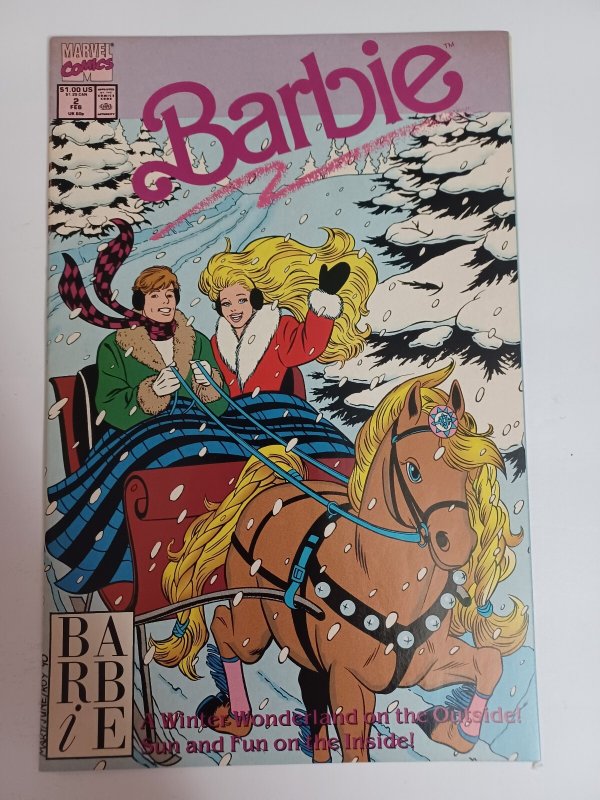 Barbie #2 (Marvel Comics, 1991), raw comic book in NM condition — front cover