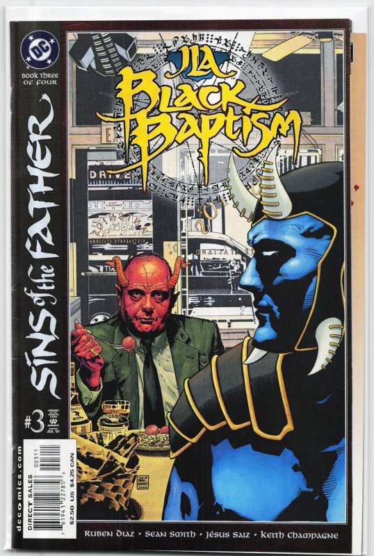 JLA: Black Baptism #3 (2001), raw, ungraded comic book — front cover