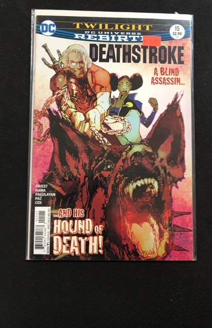 Deathstroke #15 (2017), raw, ungraded comic book — front cover