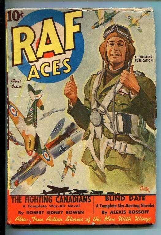 Pulp: R a F Aces #1 (1941), raw, ungraded comic book — front cover