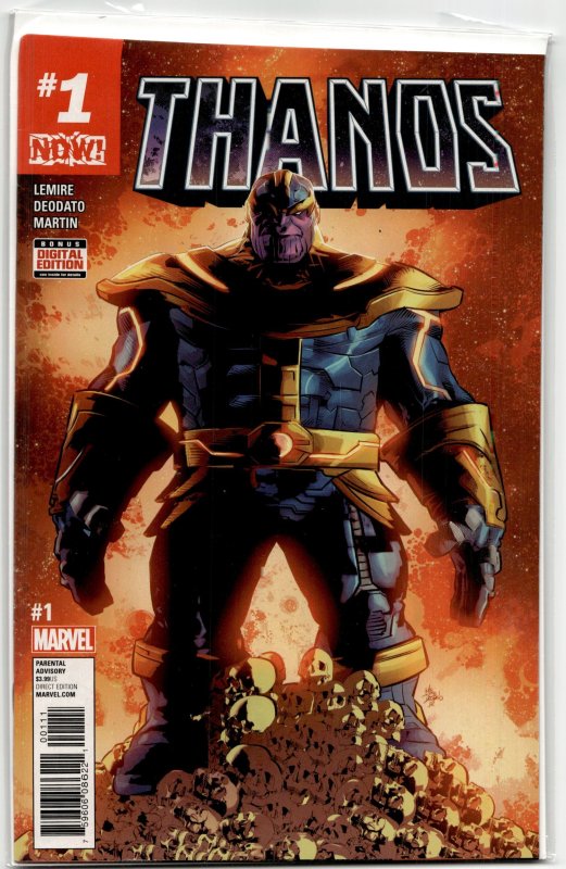 Thanos #1 (Marvel Comics, 2017), raw, ungraded comic book — front cover