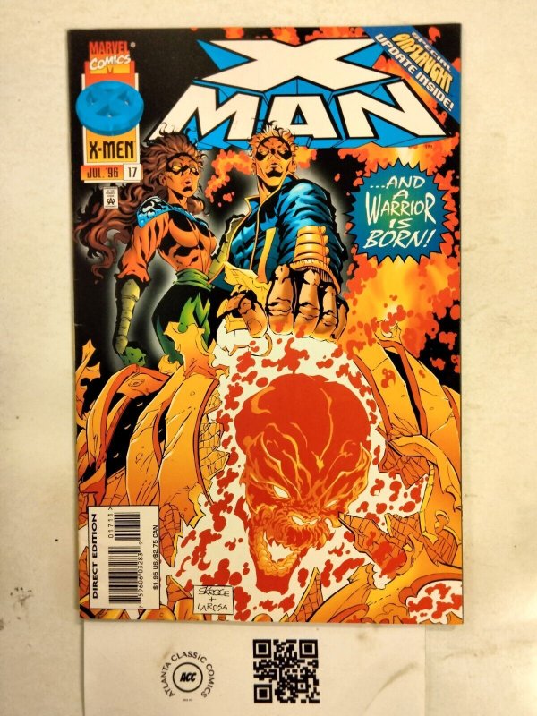 X-Man #17 (Marvel Comics, 1996), raw comic book in NM condition — front cover