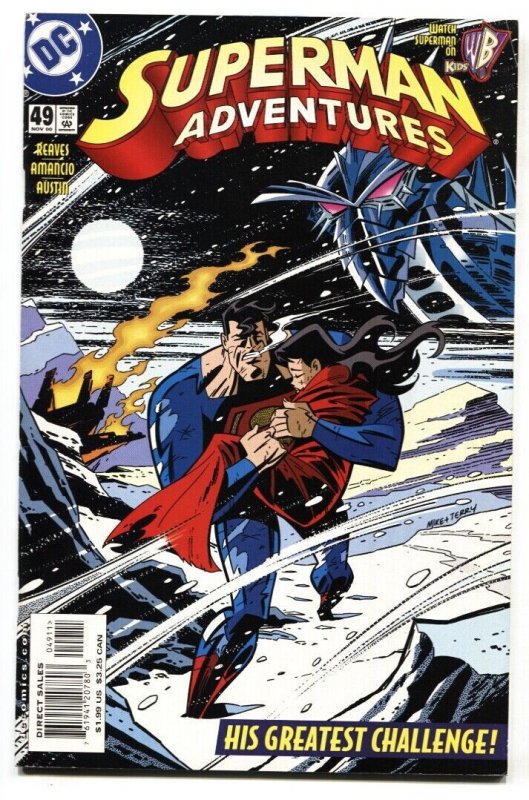 Superman Adventures #49 (DC Comics), raw, ungraded comic book — front cover