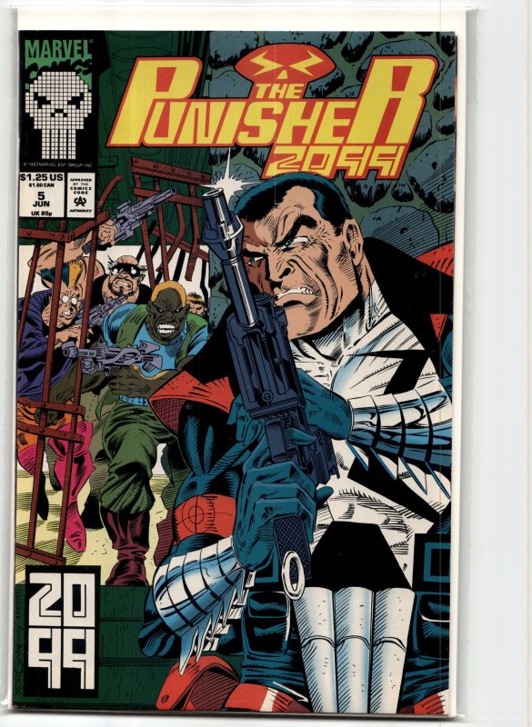 Punisher 2099 #5 (Marvel Comics, 1993), raw, ungraded comic book — front cover