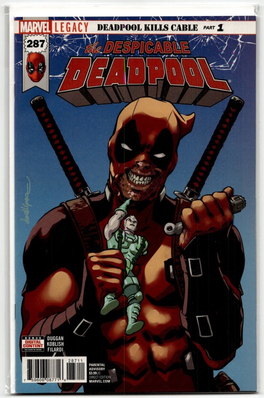 Despicable Deadpool #287 (Marvel Comics, 2017), raw, ungraded comic book — front cover