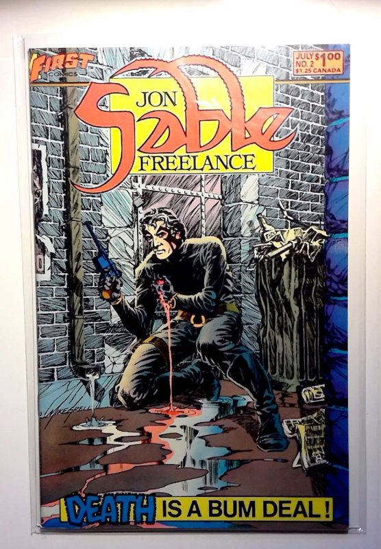 Jon Sable, Freelance #2 (1983), raw comic book in VF condition — front cover