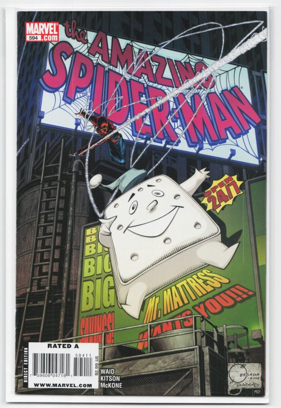 The Amazing Spider-Man #594 (Marvel Comics, 2009), raw, ungraded comic book — front cover