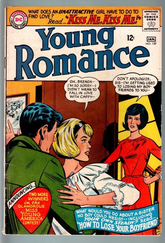 Young Romance #139 (DC Comics, 1965), raw comic book in VG condition — front cover