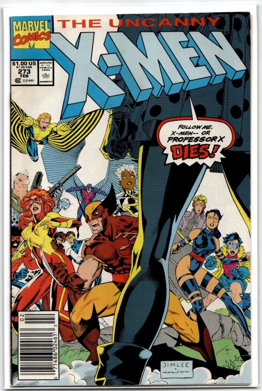 The Uncanny X-Men #273 (Marvel Comics, 1991), raw, ungraded comic book — front cover