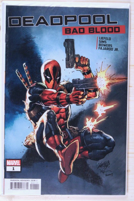 Deadpool: Bad Blood #1 (Marvel Comics, 2017), raw comic book in NM+ 9.6 condition — front cover