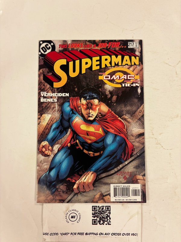 Superman #217 (DC Comics, 1969), raw comic book in NM condition — front cover