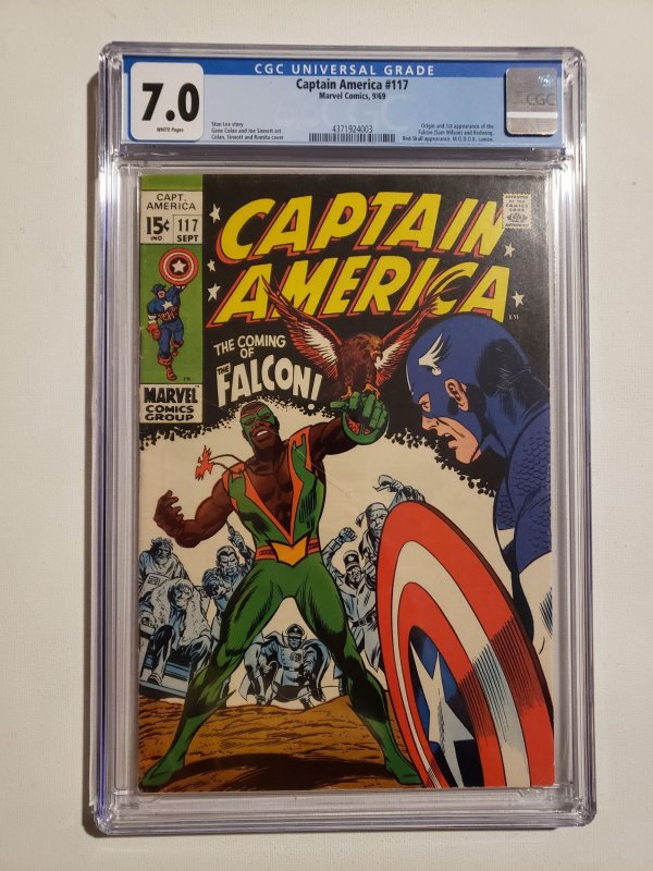Captain America #117 (Marvel Comics, 1969), raw, ungraded comic book — front cover